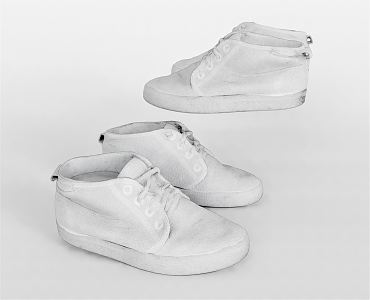 Modern Shoes sneaker White Shoes Canvas Shoes 3d model