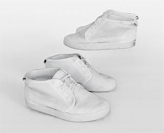 Modern Shoes sneaker White Shoes Canvas Shoes 3d model