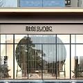 Modern gate The main entrance gate of a community 3d model