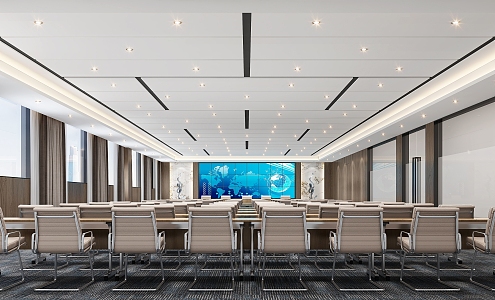 Modern conference room report hall 3d model