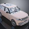 Pink Modern Luxury SUV With Panoramic Sunroof And Multi Spoke Wheels