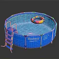 Kids Friendly Bestway Steel Pro Round Pool With Colorful Float And Ladder