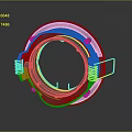 Black Circular Industrial Mechanical Equipment Part With Metal Springs And Components
