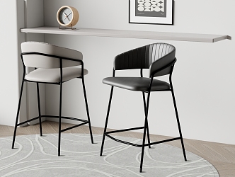 Modern Bar Chair Bar Stool High Stool 3d model