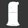 Eerie Game Character Tall Slender Figure Wrapped Around Ancient Pillar With Detailed Skulls Base