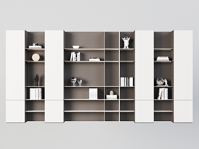 Study Bookcase Bookshelf Display Cabinet Locker Sideboard Decorative Cabinet Book Decorative Ornaments 3d model