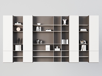 Study Bookcase Bookshelf Display Cabinet Locker Sideboard Decorative Cabinet Book Decorative Ornaments 3d model