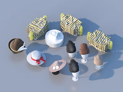 Hat Sunshade Hat 3d model