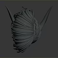 3D Model Of Elf Character With Long Hair And Pointed Ears Design