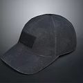 Dark Cloth Baseball Cap With Square Patch For Daily Life Use