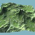 Green Mountain Terrain With Rolling Textured Lush Vivid Natural Landscape Features