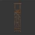 Tower defense sentry tower tower air defense watchtower observatory observatory observatory tower loft 3d model