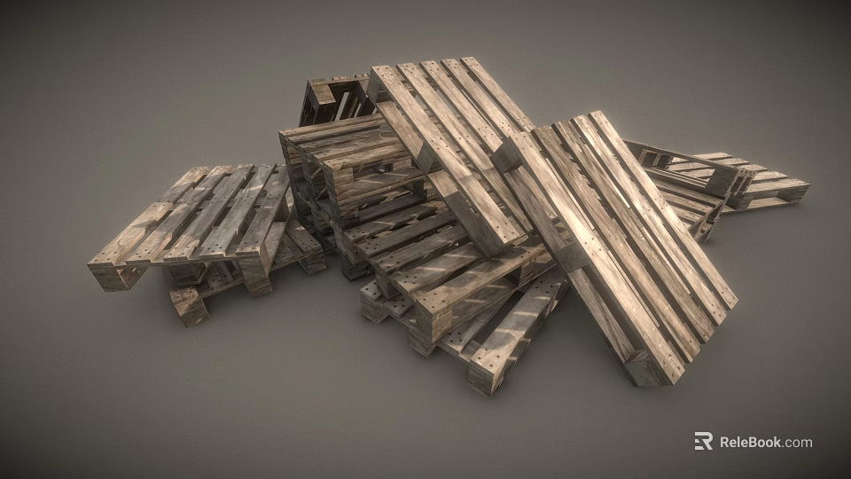 Industrial Equipment Metal Pallets for Heavy Duty Storage and Transport Applications 3d model 