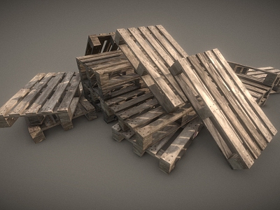 Wooden Pallet Wooden Box Base Pallet Forklift Board Wooden Rack Pallet Logistics Pallet Logistics Board Low Face Number Low Mold Simple Mold Video Level Realism 3d model
