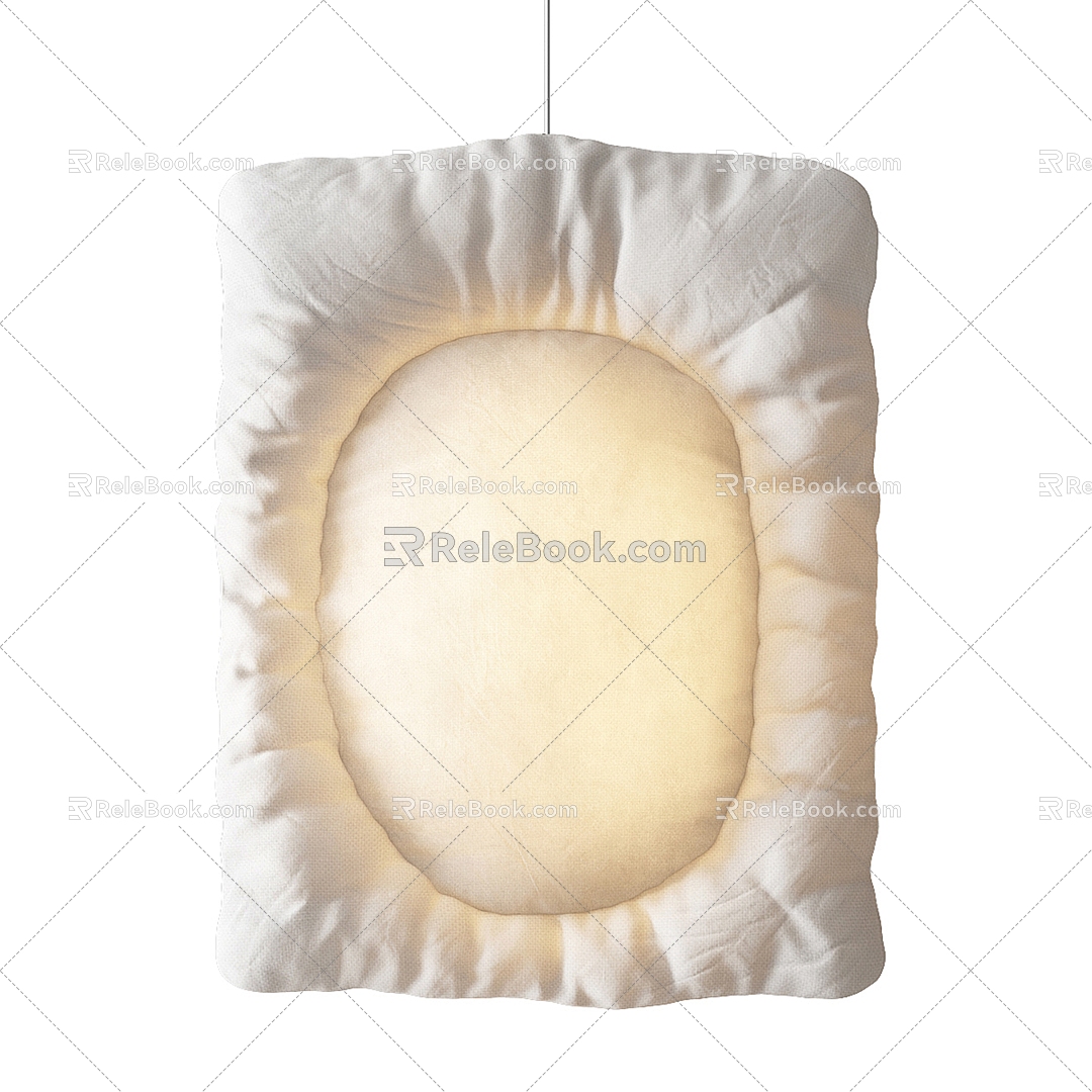 Fabric creative chandelier 3d model