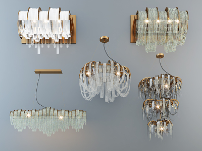 Light Luxury Lamps Combination Fashion Chandelier Lamps Combination model