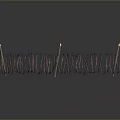 Barbed Wire Military Weapon With Burning Candles Curved Arrangement On Grey Reflective Surface