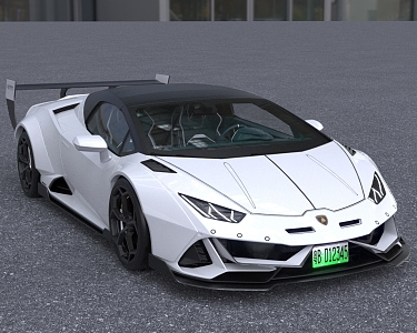 Lamborghini HuracanLibertyWalkby black cat super running belt interior door can be opened and closed 3d model