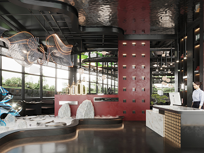 Modern Hot Pot Shop Diablo Hot Pot Shop 3d model