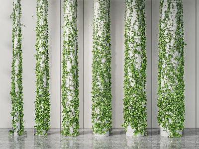 Modern Vine Green Plant 3d model
