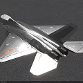 Advanced Modern Stealth Fighter Jet Flying High in Clouds With Visible Cockpit and Gray Body