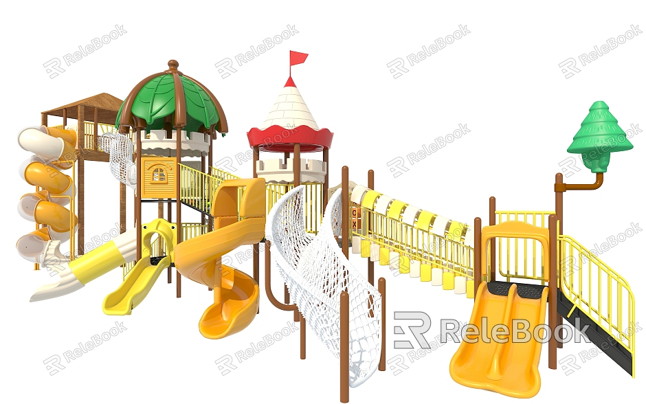 Modern Slide Large Slide Children's Amusement Equipment Amusement Park model