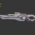 Futuristic Metallic Weapon Design With Sleek Geometric Shapes And Reflective Surface