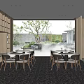 Modern reception area Sales office Negotiation area 3d model