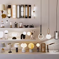 Lamps Combination Table Lamp Special-shaped Lamp Chandelier Wall-mounted Lamp Candlestick Lamp Art Lamp 3d model