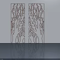 Modern Decorative Hinged Doors With Intricate Tree Pattern For Interior Design