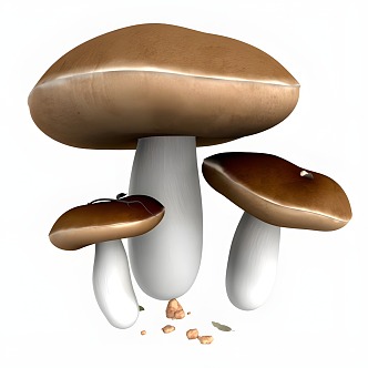 Mushroom plants Wild Mushrooms 3d model