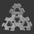 Modern Parts Hexagon Science Fiction Hexagon Science Fiction Hexagon 3d model