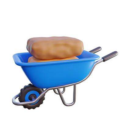 Modern Trolley Unicycle Cartoon Trolley 3d model