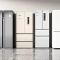 Various Modern Refrigerators And Freezers With Different Colors And Designs For Home Kitchen
