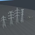 Industrial Power Transmission Equipment High Voltage Steel Electricity Pylons