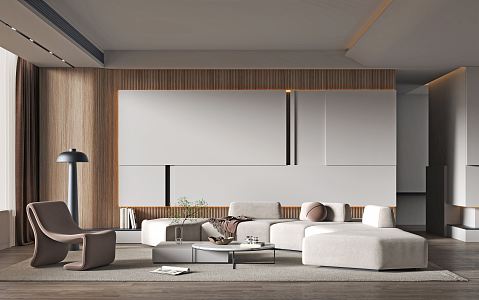 modern living room 3d model