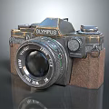OLYMPUS Digital Camera With Vintage Design Zoom Lens And Leather Texture