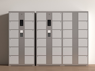 Modern Public Space Locker Storage Cabinet Pier Cabinet 3d model