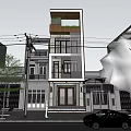 Modern Detached Villa Exterior With Vertical Slats Planter Balcony And Entrance Steps