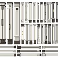 New Chinese Style Column Villa Column Corner Column Decoration Column Construction Column Landscape Column Structural Column Door Column Square Shape Column Roman Column 3d model