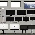 Projector TV Combination Projection Curtain Projector Display Screen TV Laser TV Mobile TV Mobile Projection 3d model