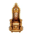 Special Shaped Sofa with Golden Ornate Carvings and Royal Style Design
