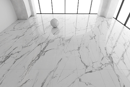 White Marble Floor Tile Jazz White Large Board Tile Glazed Tile 3d model