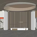 Hotel lobby front desk 3d model