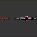 Mythical Flaming Sword and Phoenix Design Shield with Red Gemstones and Glowing Accents