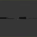 Modern Tactical Assault Rifle With Black Body Magazine Grip And Bullets