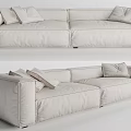 Modern Light Colored Two Seater Sofa With Soft Cushions And Clean Lines Design 3d model