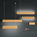 LED Wooden Wall Light With Adjustable Tilt Angle And Cabinet Design Features 3d model