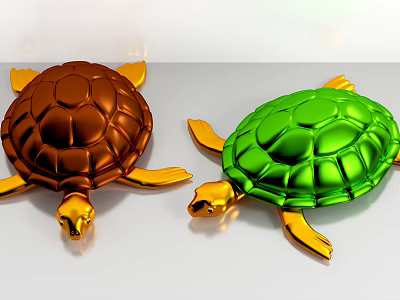 Modern Ornaments Metal Turtle Ornaments 3d model