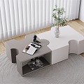 Modern Puzzle Coffee Table Combination 3d model